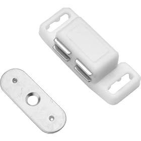 Catch, Magnetic With Plastic Case, White, 3 4 X 1 5 8 High by Belwith
