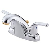 Danze D212111CPBV Melrose Two Handle Lavatory Faucet, Chrome with Polished Brass Accents