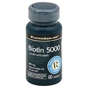 PharmAssure Biotin, 5000 mcg, Capsules 60 capsules
