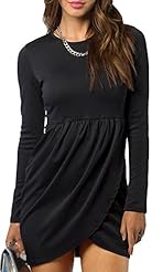 Sexy Pleated Vintage Cotton Long Sleeves Wedding Party Dress/Mini Dress 