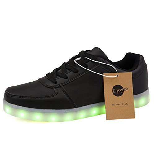 Z-joyee Unisex Women Men USB Charging LED Sport Shoes Flashing Fashion Sneakers [Men Size]