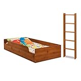 Logik Collection Twin Loft Top Bed (39) in Sunny Pine Finish By South Shore ....