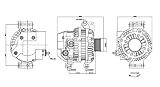 Mazda Mazda 6 2.3L L4 AT (6S) Alternator TYC 2-13996