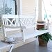 VIFAH Matera Crossback Painted Wood Porch Swing - White - TEMPPAINTED13- 5FT