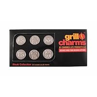 Charmed Life Products 6-Piece Grill Charms Set, The Steak Collection