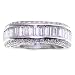 SAVE 72% Baguette Cut Signity Stone Cubic Zirconia in Sterling Silver Classic Eternity Ring by Designer Michael Valitutti - OVERSTOCK Clearance Sale!