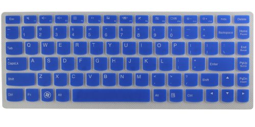 Semi-Blue Ultra Thin Silicone Keyboard Protector Cover Skin for Lenovo IdeaPad U300, U300s, U310, U400, U410, U430, U430p, Z400, P400, S300, S400, S405, Yoga 13-IFI, Yoga 2 Pro Convertible Ultrabook(if your 