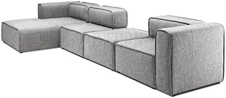L-Shaped 3 Seater Left Sectional Chaise Sofa - Bjrn | Modern, Mid-Century &amp; Scandinavian | GFURN