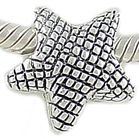 Petite Sterling Silver Starfish Bead fits European Charm Bracelet