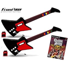Guitar Hero Aerosmith for PS2 + Nyko Frontman Wireless Guitar Controller for PS2