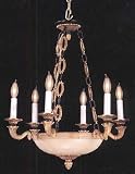 LAMPS BEAUTIFUL Classic Traditional Bronze and Alabaster Six Light Louis XVI Style Chandelier by Savoy House--Excellent customer service--see our feedback.