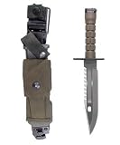 UAG Tactical Limited Edition Special Forces Series Stainless Steel M9 M-9 Military Sawback Survival Blade Bayonet Knife With Tactical Sheath Scabbard