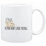 Mug White " Real guys love playing Rugby League Football " Sports