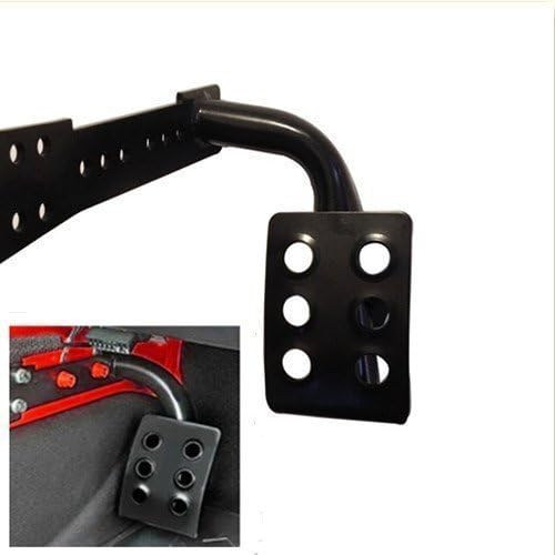 Black Metal Dead Pedal Left Side Foot Rest Kick Panel for 2007-2016 Jeep Wrangler JK &amp; Unlimited