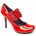 Schuh Tauro Cut Out Bar Court - 7 Uk - Red - Patent