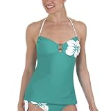 Xhilaration Flower Tankini - Blue