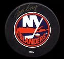 Mike Bossy autographed Islanders puck