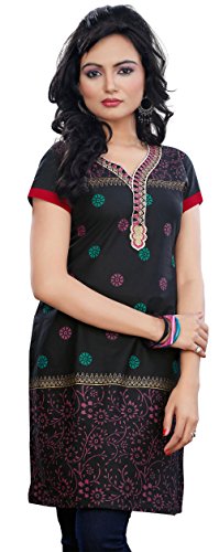 Short Sleeve Indian Kurti Womens Tunic Top Cotton Blouse