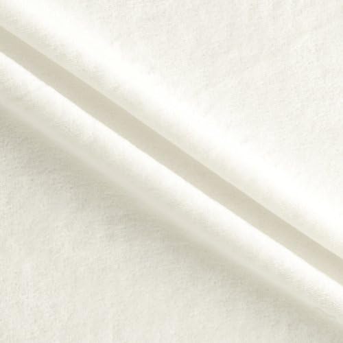 Cotton Blend Velour Cream Fabric