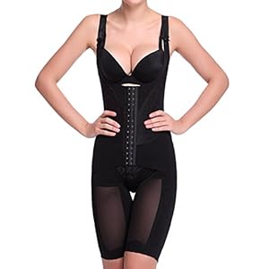 Shymay Women's Full Body Shaper Waist Cincher Thigh Reducer Bodysuit Shapewear