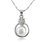 41XdW5Z12tL. SL160  Swarovski Crystal And Freshwater Pearl Circle Pendant