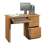 Orchard Hills Computer Desk with File Drawers - Carolina Oak Finish