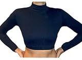 Danskin Women's Nylon Zip Back Mock Turtleneck Top