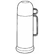 Thermos 37105A Transluscent Vacuum Bottle, Green