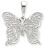 14k White Gold Butterfly Charm