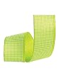 Tight Polka Dot Lime Green Wired Ribbon 1.5" x 60 Yards