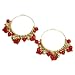 Heart Charm Hoop Earrings; 3