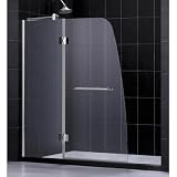 Aqua Shower Door Trim Finish: Chrome, Glass Finish: Clear, Installation: Right