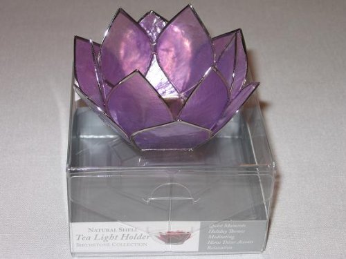 Mini Amethyst Capiz Shell Tealight Holder
