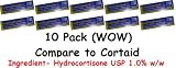 Hydrocortisone 1% Anti -Itch Cream Maximum Strength (Compare to Cortaid)- 10 Pack