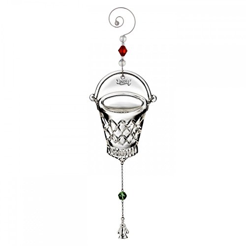 Waterford 2014 Crystal 8 Maids a Milking Christmas Ornament with Crystal Enhancer