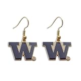 Washington Huskies Dangle Logo Earring Set Ncaa Charm Gift