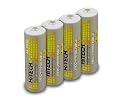 Hitech - Wii Remote and Balance Board Batteries - 4 Pack High-Capacity Ni-MH Rechargeable 2500mAh Batteries