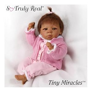 Lorna Miller-Sands's Tiny Miracles Kendall Vinyl Lifelike African American Collectible Baby Doll by The Ashton-Drake Galleries