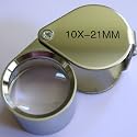 2pcs 10x 21mm JEWELERS EYE LOUPE MAGNIFIER magnifying glass