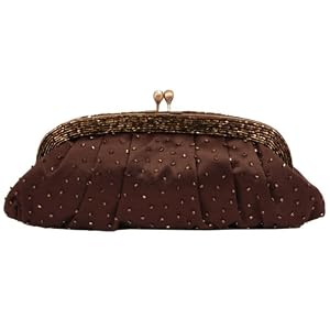 Satin, Beads Clutch, Beaded Fram - Evening Bag - Madison (Has a Matching Shoe)