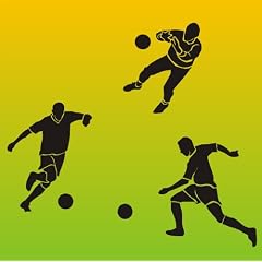 WANDTATTOO Spieler Fu�ball Fu�ballspieler 3 St�ck Sport /schwarz