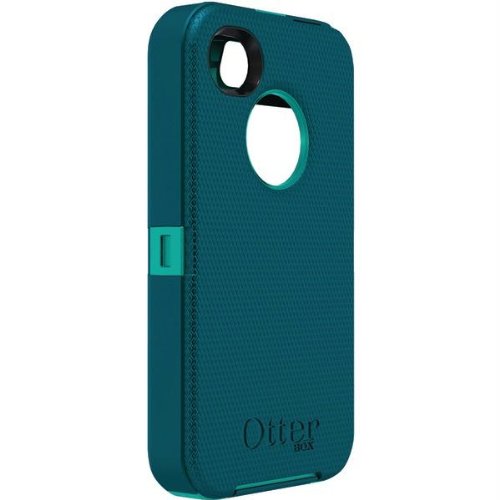 Otterbox Defender Series Hybrid Case & Holster for iPhone 4 & 4S  - Retail Packaging - Light Teal/Deep Teal