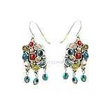 Multicolor Beads Dangle Earrings