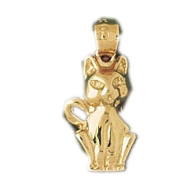 Cheap Girls Jewelry Dazzlers Solid 14k Gold Cat Charm Pendant Available in three colors from jewelsberry (weights: 1.8 grams only) For Sale