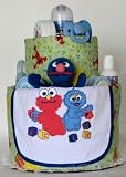 Sesame Street 2 Tier Baby Diaper Cake Baby Shower Gift