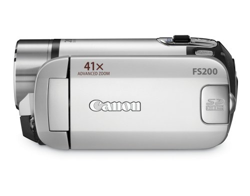 Canon FS200 Flash Memory Camcorder w/41x Advanced Zoom (Misty Silver) - 2009 MODEL image