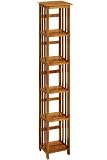 41Xdx8gssTL. SL160  Mission style 14w 5 shelf Bookshelf, FIVE SHELF, HONEY OAK