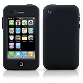 JSG Accessories BLACK Silicone Skin Case Cover for Apple iPhone 3G & New 3GS 8GB, 16GB & 32GB