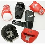 2 Pairs Pro Boxing Gloves and Pro Head Gears Pro Quality by 