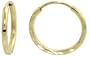 10k Gold Thin Diamond Cut Hoop Earrings, 1/2 in. (12mm) diameter